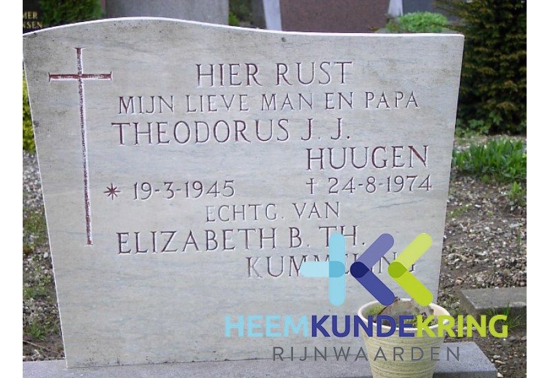 Grafstenen kerkhof Herwen Coll. HKR (120) Th.J.J.Hugen